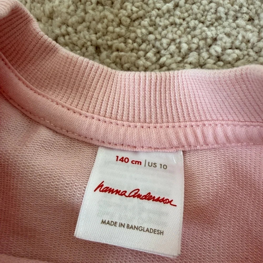 Hanna Andersson Pink and Gold Heart Dress 140/10